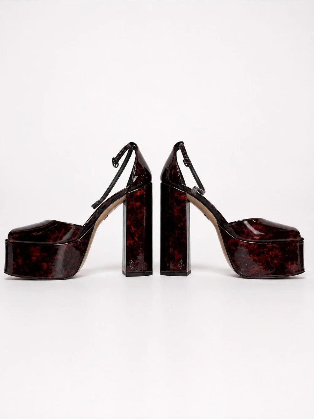 Sam Edelman Kori Tortoiseshell Patent Platform Heels Size 7
